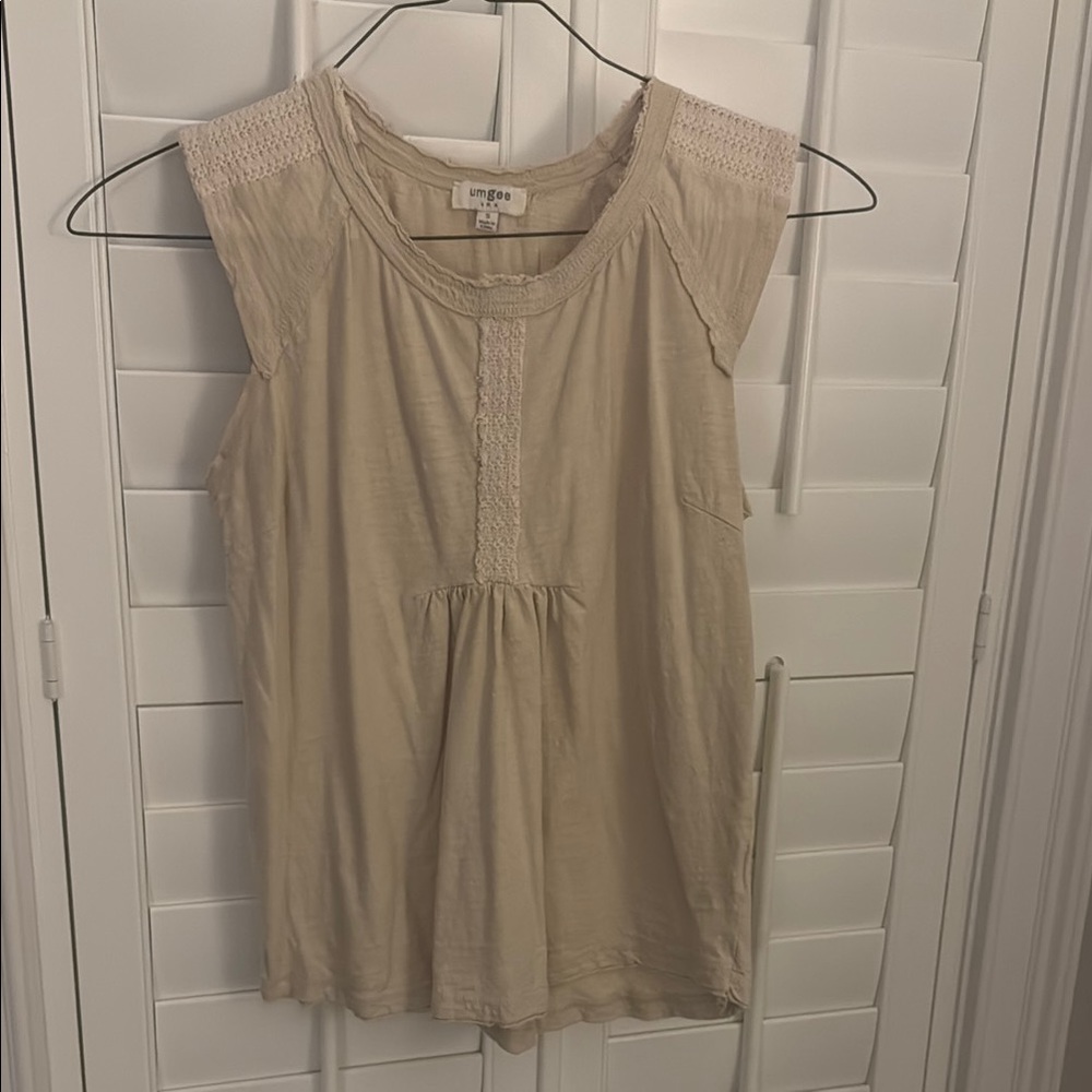 Knox Rose Cream Pleated Relaxed Blouse